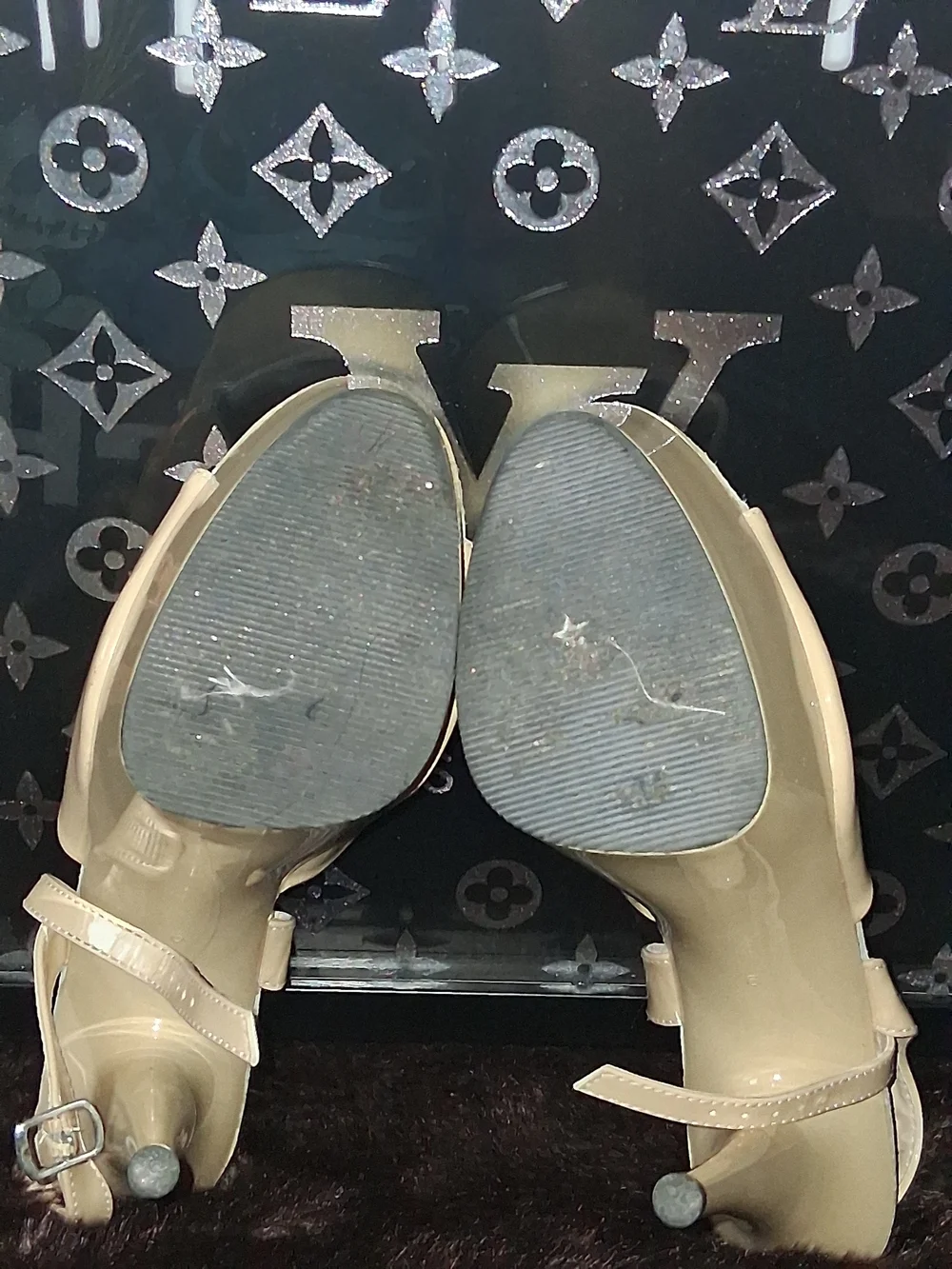 Pleasers Tan/ Bone Color Still stilettos Size 9...